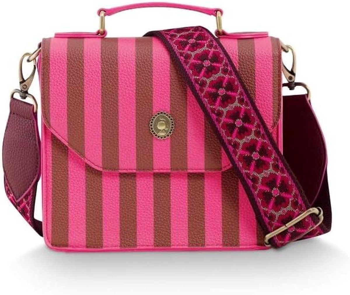 Cross Body Tas - Schoudertas Handtas - Dagelijks Gebruik - Verstelbare Band - 19 x 15 x 7 cm - Roze