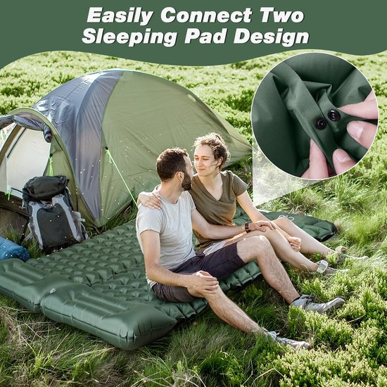 Campingmatras - Zelfopblazend met Voetpomp - Lichtgewicht Slaapmat met Kussen - Waterdicht - Voor Kamperen & Trekking — afbeelding 5