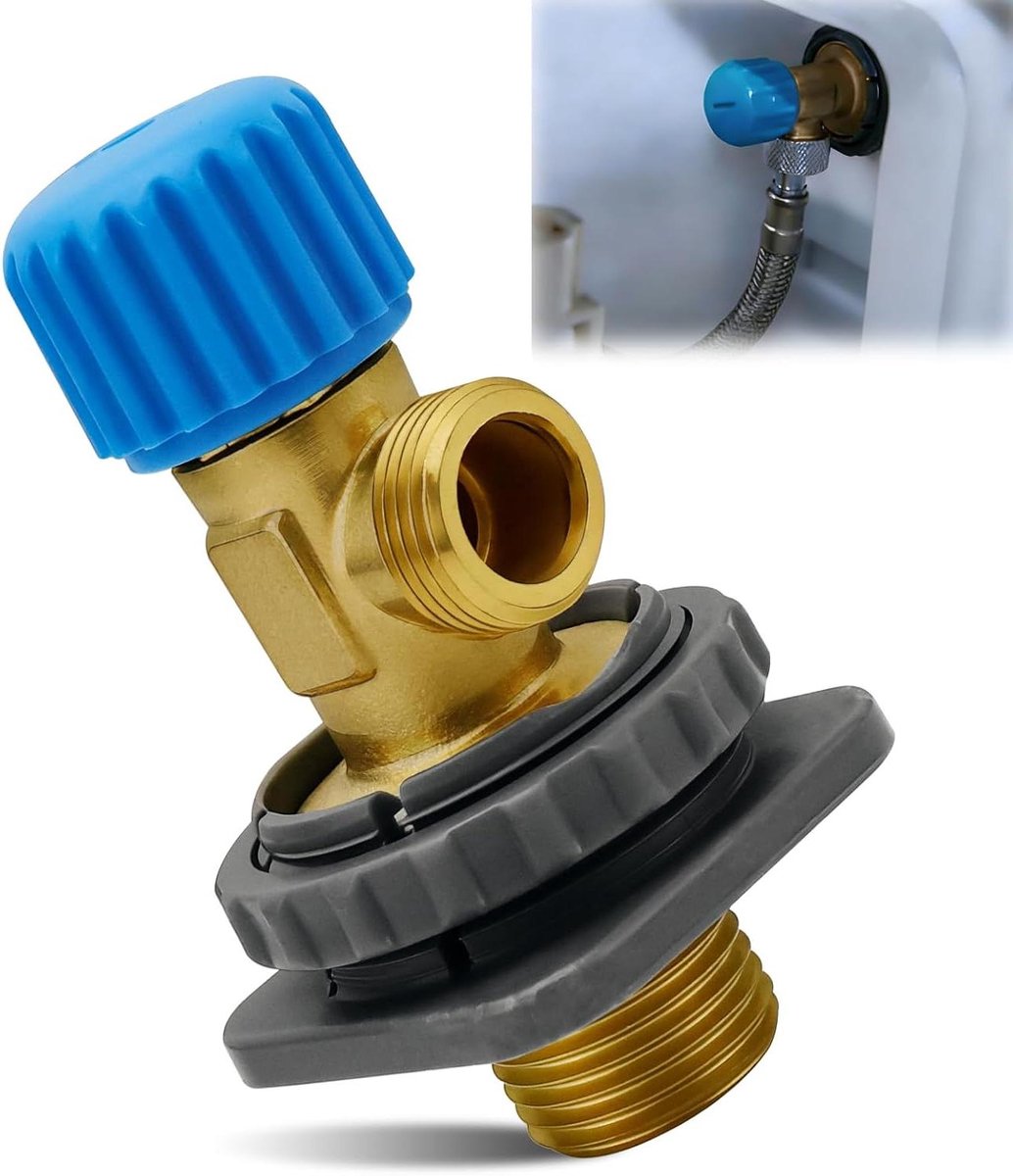 Inbouwspoelbak Ventiel - Hoekventiel Messing - Sanitair Onderdeel - Lekvrije Aansluiting - 3/8 Inch - Messing