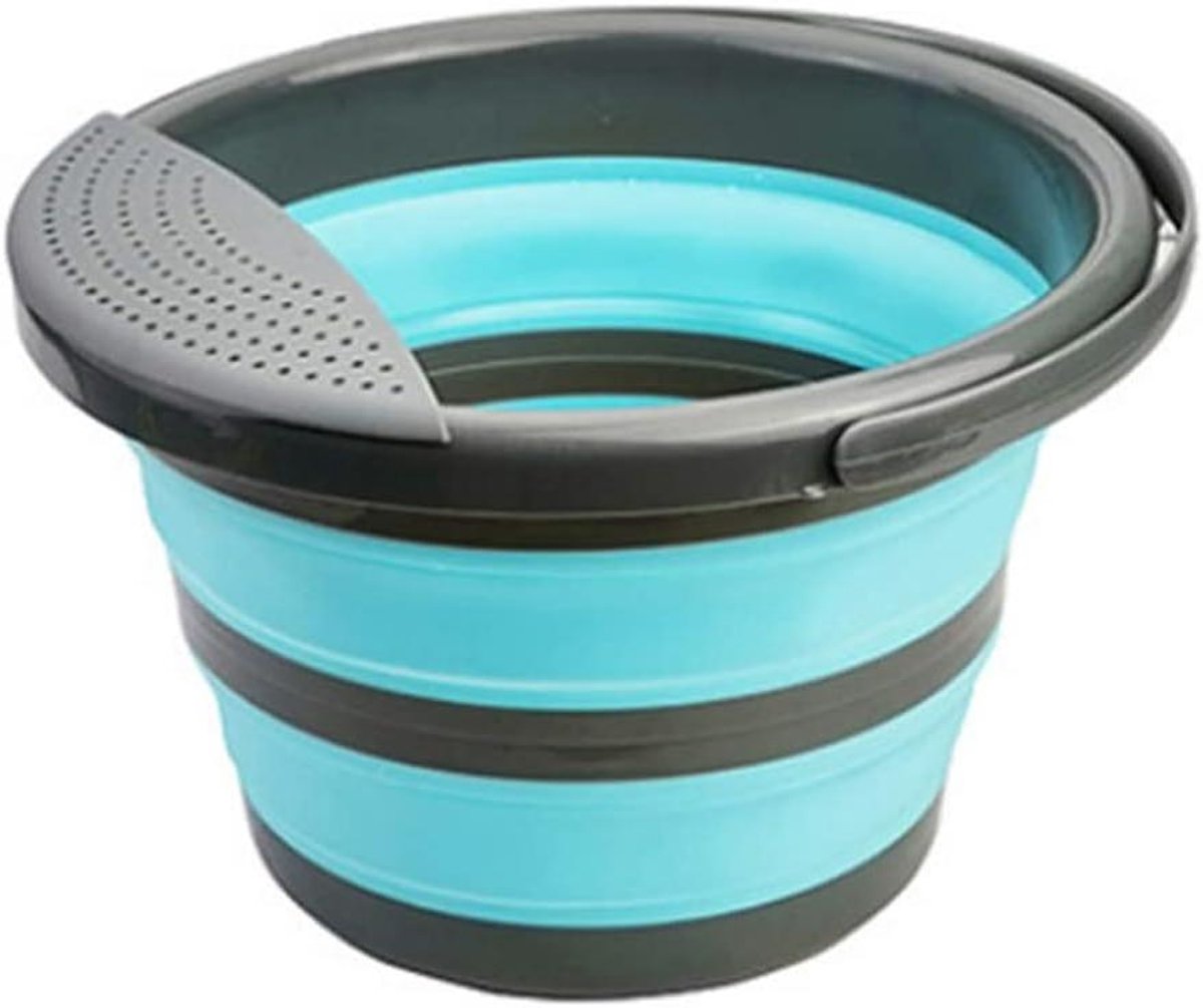 Opvouwbare Emmer - Opvouwbare Kuip - Huishoudelijke Reiniging - Ruimtebesparend Inklapbaar - 4L of 10L - Blauw