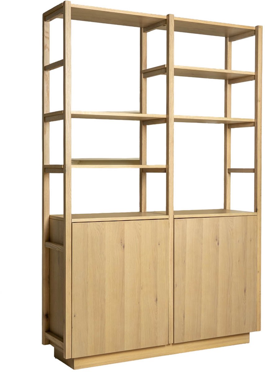 DÉJA Living Wandkast Levi - Naturel Eiken - 140 x 38 x 210 cm