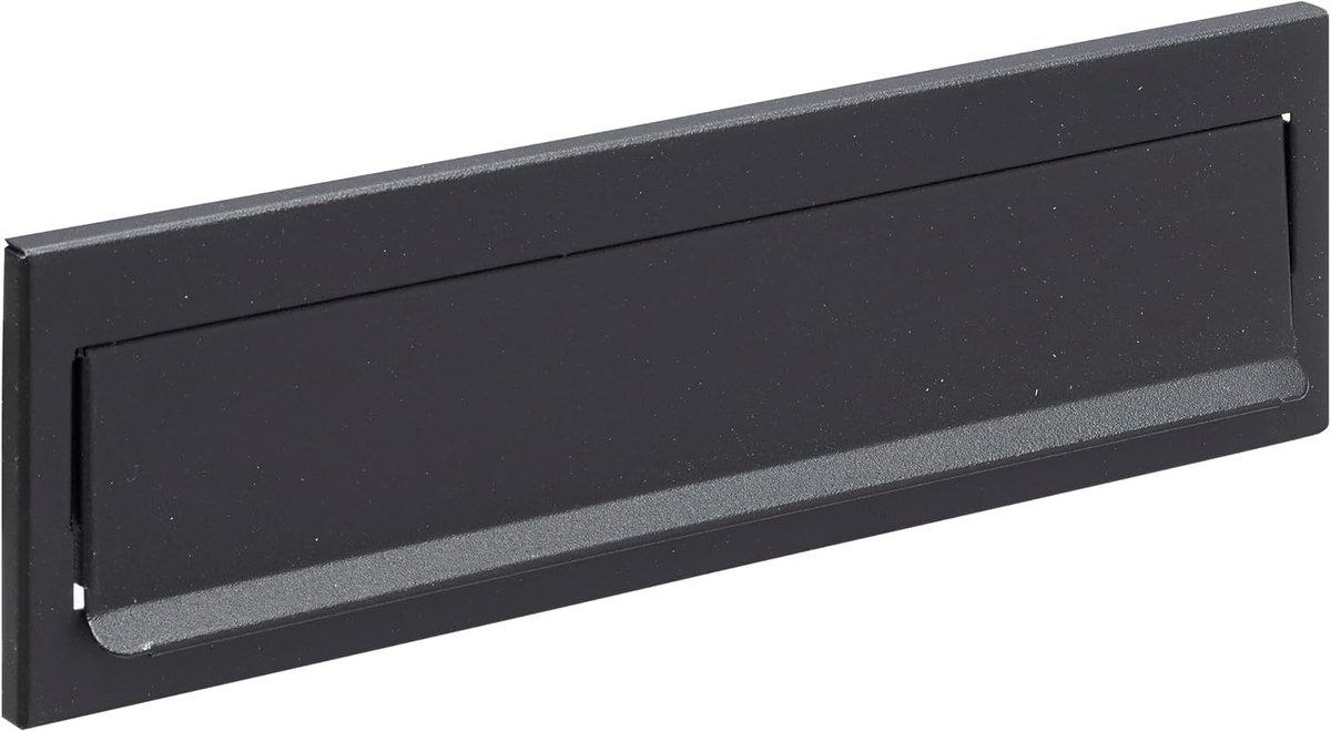 Posthouder - Zwart - 24,8 x 7,3 cm - Stalen Briefinworp - Voor Buitenmontage