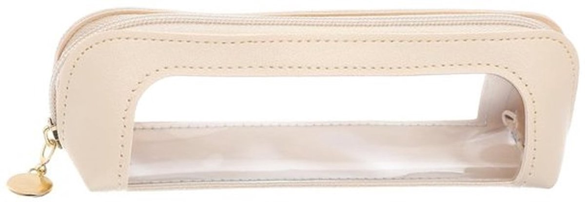 Make-up Tas Dubbelzijdig - Transparante Toilettas - Waterdicht - PU Lederen Organizer - Lichtgewicht - Elegant Design