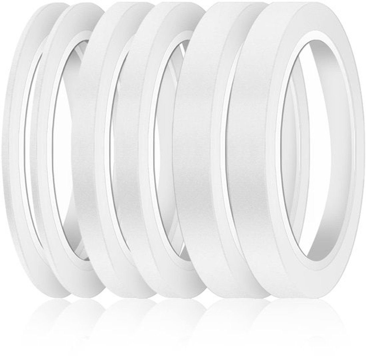 6 Rollen Fijne Afplaktape - 3/6/12,6mm Brede Gekleurde Tape voor Auto en DIY