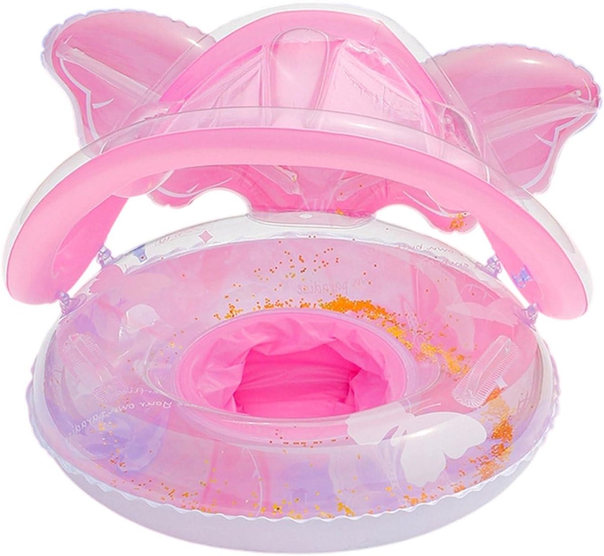 Baby Zwembad Drijver - Baby Vlot - Waterpret - Vlindervormig ontwerp - 57x43 cm - Roze