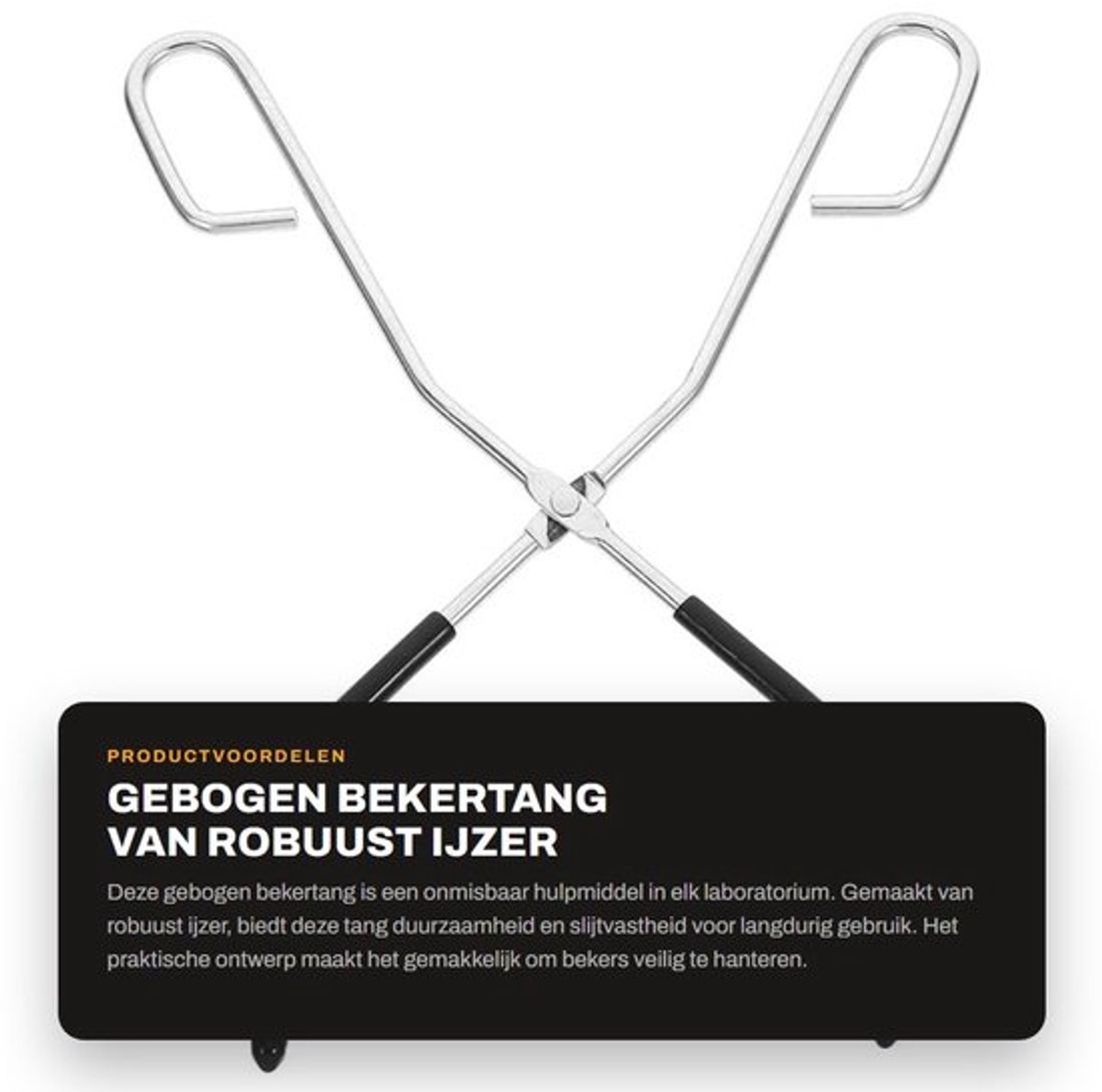 Bekertang Robuust Ontwerp - Laboratorium Tool - Reageerbuisklem - Zware Klem - Duurzaam IJzer - Slijtvast Materiaal - Reageerbuistang