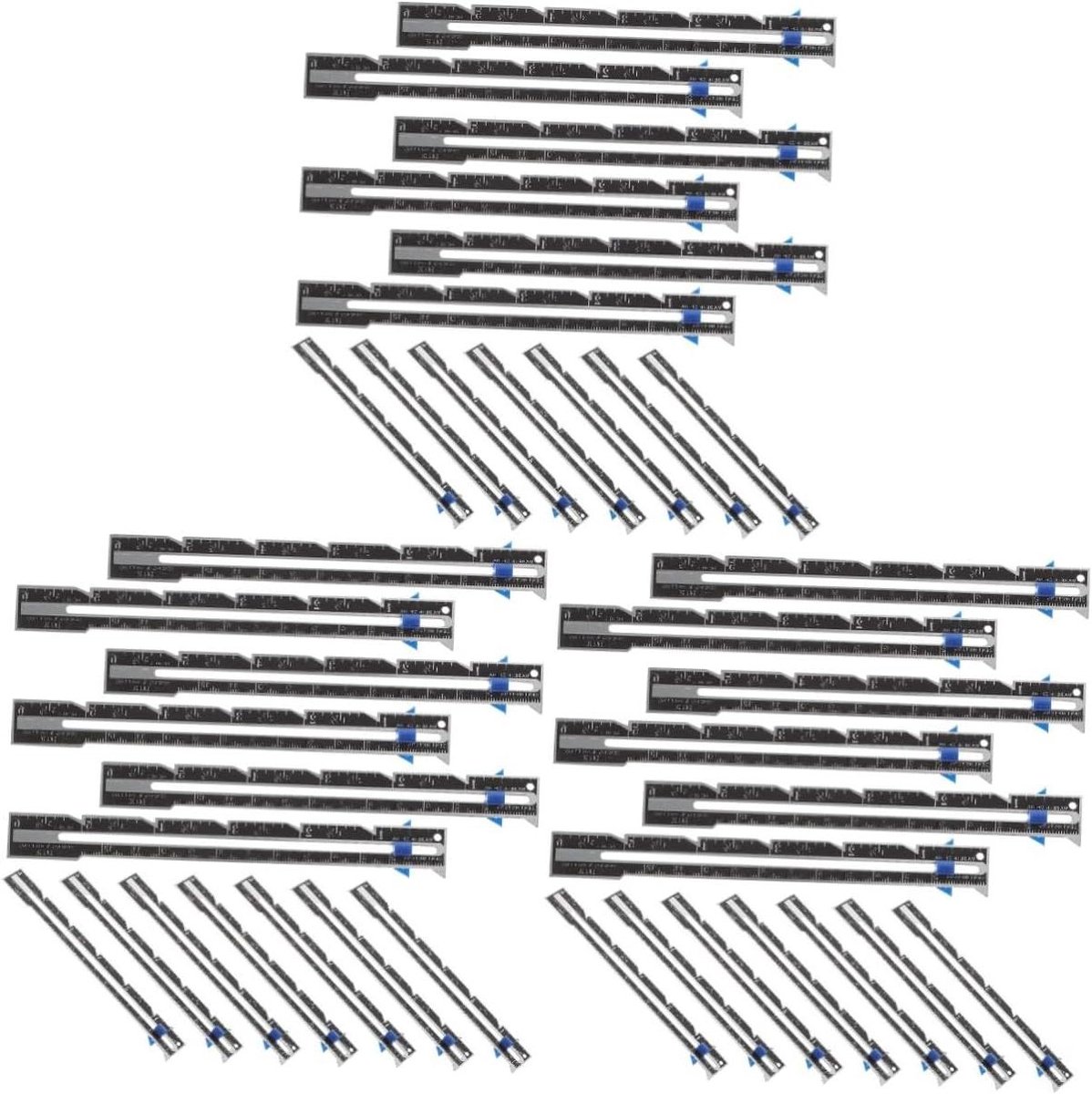 Naailiniaal Set - Meetliniaal Stof - Naden Meten - Magnetische Bevestiging - 15.3 cm - Diverse Kleuren