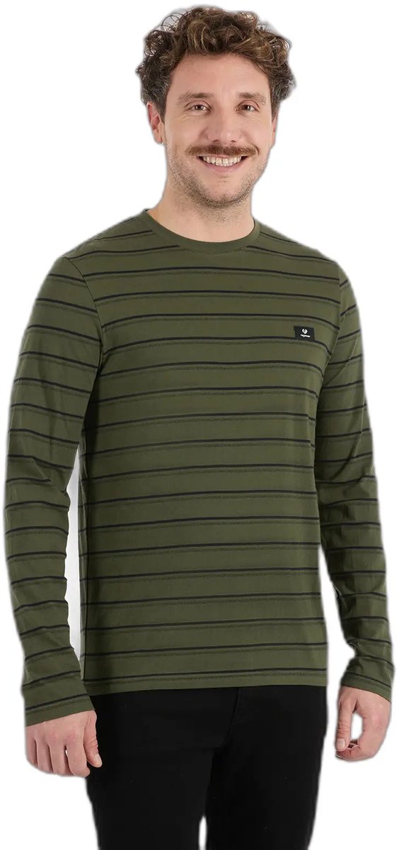 T-shirt met lange mouwen Ragwear Adder Stripe Gots Groen