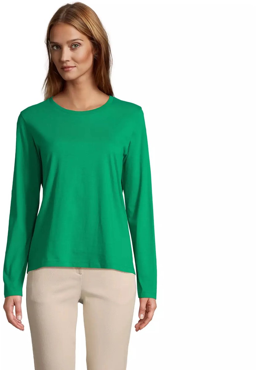 SOL'S Women´s Monarch Long Sleeve T-Shirt L04443 - Kelly Green - XXL