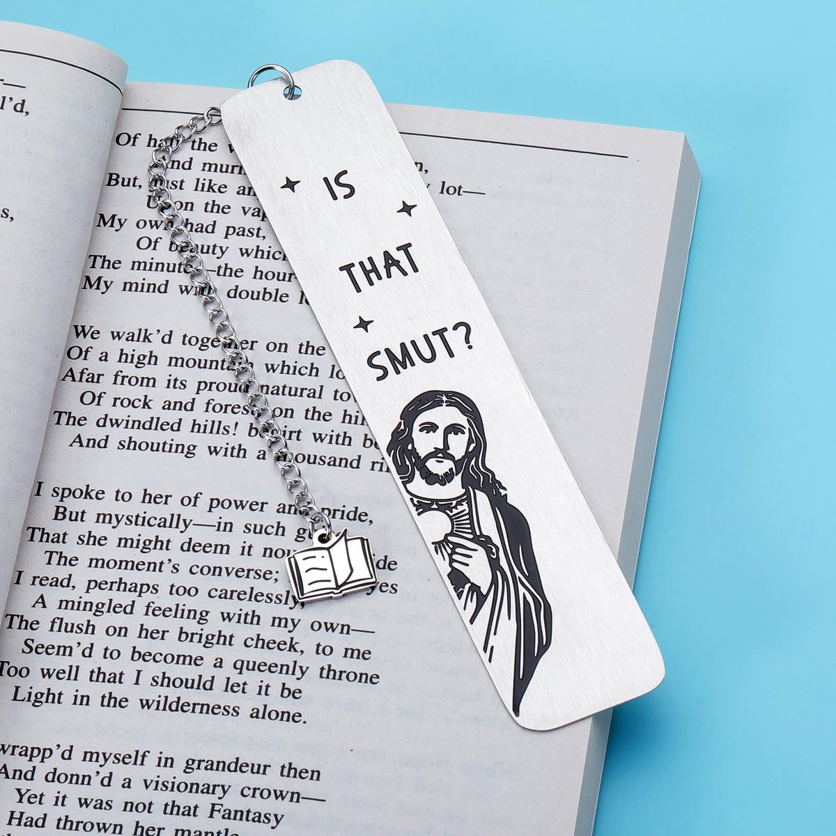Boekenlegger roestvrijstaal - grappige metalen uitvoering - perfect voor boekenliefhebbers - ShopVlot