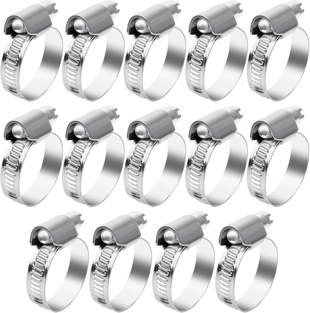 Set van 14 Slangklemmen 16–27 mm Hoogwaardige Universele RVS Slangklemmen voor Diverse Toepassingen