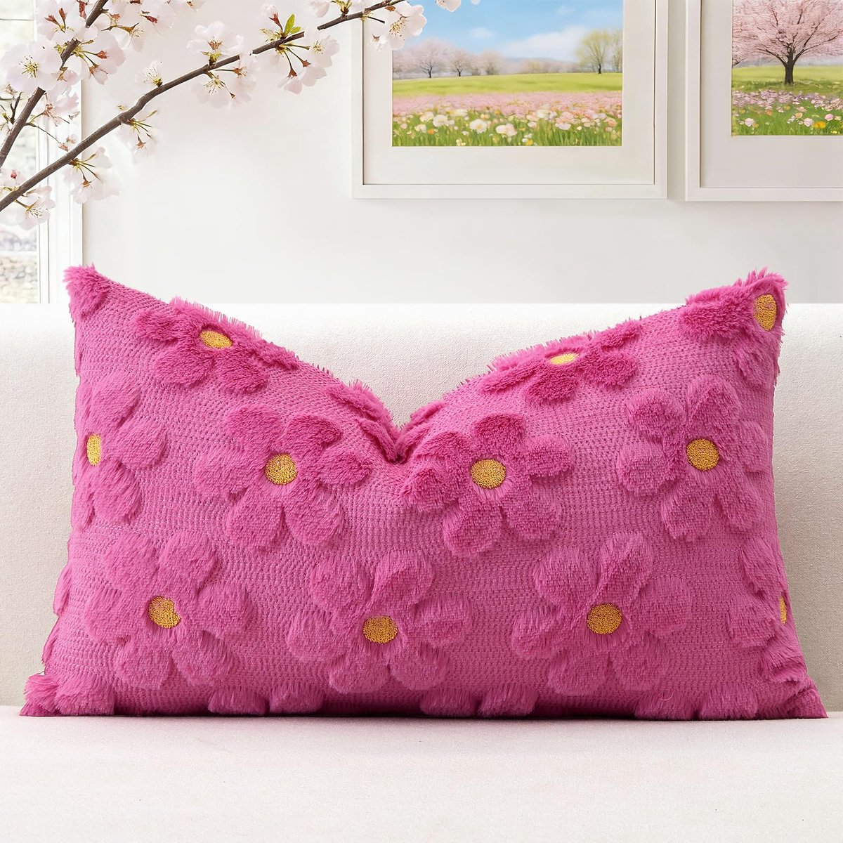Kussensloop 30 x 50 cm - Pluche wolfluweel - Decoratief voor bank - Zacht en seizoensgebonden - ShopVlot