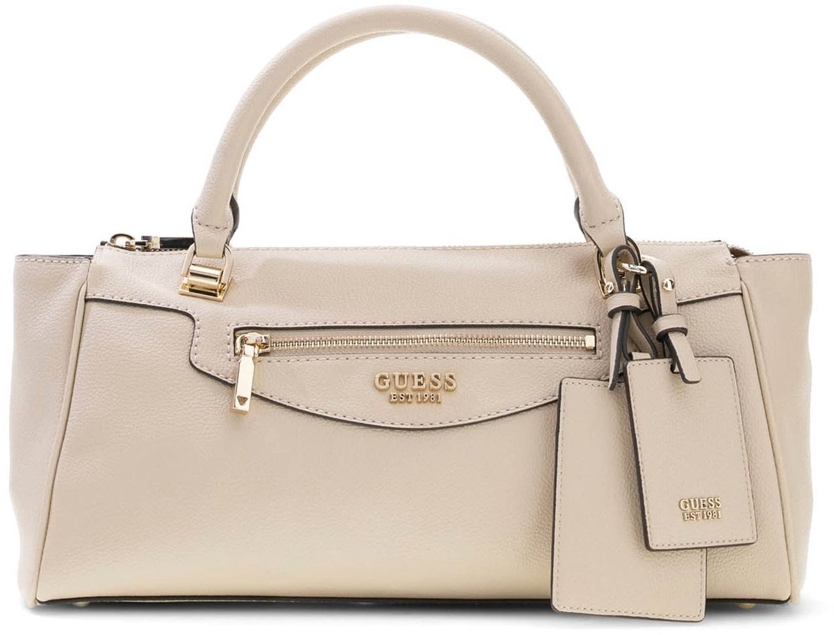 GUESS schoudertas handtas Antonia Girlfriend Satchel Bone beige