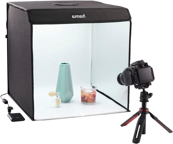 Draagbare Fotostudio - Mini Studio - Productfoto's Maken - Ingebouwde LED Ringlamp - 50x50 cm - Wit
