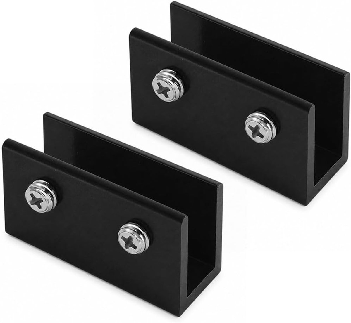 Schuifraamsloten van aluminium, 50 x 18,5 mm, zwart, veilig raam- en deurbeveiligingsslot voor gezinnen, huurders en kantoren, kindveilig en duurzaam