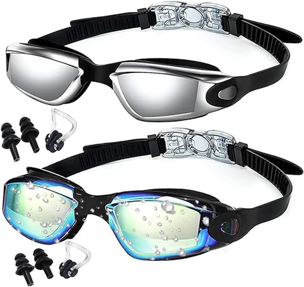Swimming Goggles Anti-fog UV Protection Adjustable Comfort Professional Diving Goggles Swimming Goggles Adult Swimming - ShopVlot