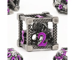 DND Dice Role Playing, Polyhedral Dice Set D&D Dice Set Metal ZHOORQI 7 Pieces Cthulhu Dice for Board Game Dungeons - ShopVlot