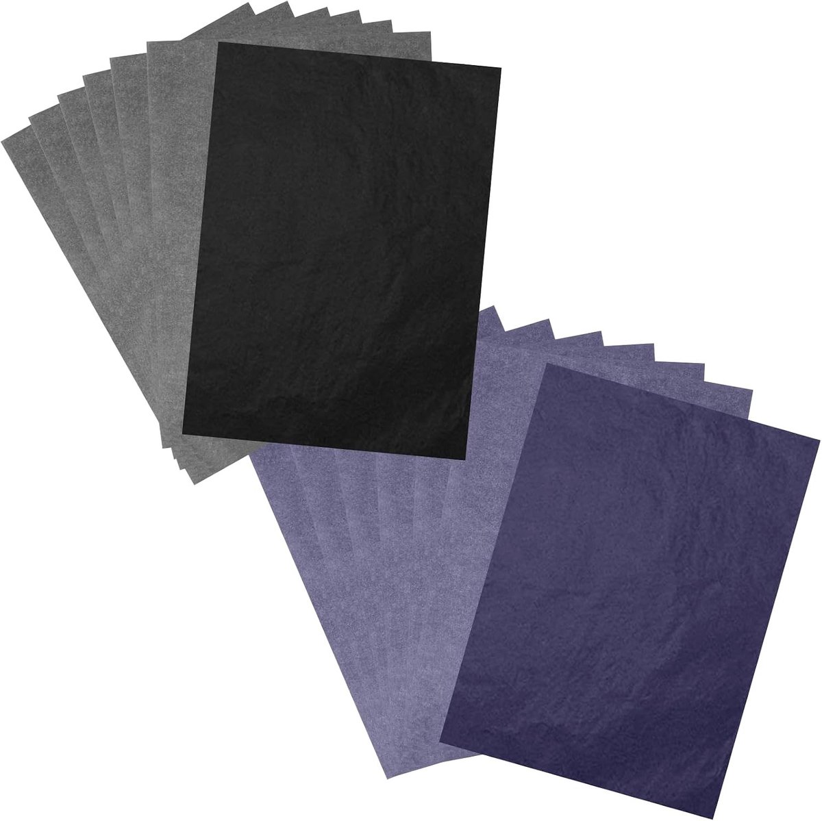A4 transferpapier set met 100 vellen, blauw en zwart koolpapier voor hout, canvas en keramiek, ideaal voor tekenen en ontwerpen, perfect voor kunstenaars en hobbyisten