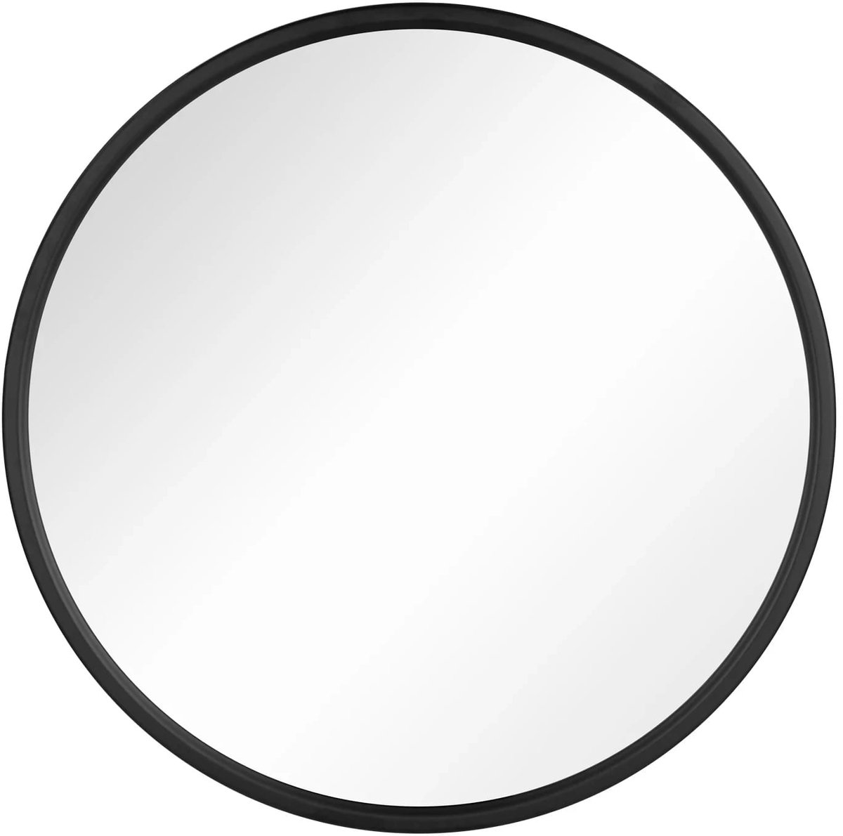 Klarven® Ronde wandspiegel 40x40cm - Helder spiegelbeeld, Elegant design - Goudkleurig frame - Zwart