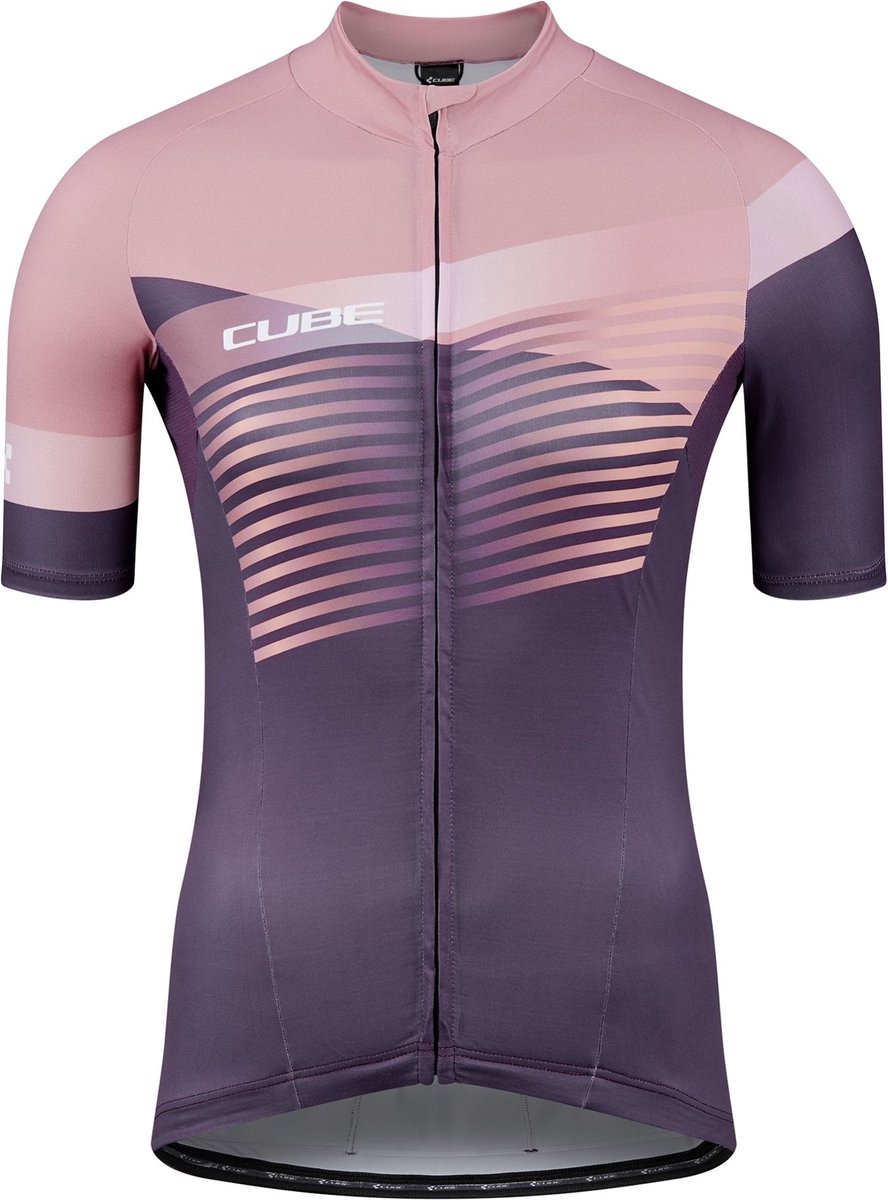 CUBE Fietsshirt TEAMLINE WS JERSEY S/S VIOLET/ROSE L (40)