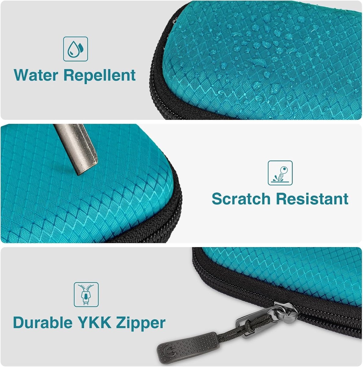Hardcase Tas voor Insectenbeet Healer, Geschikt voor Beurer BR 60 en BR 90/10, Turquoise, Bescherming en Draagbaarheid