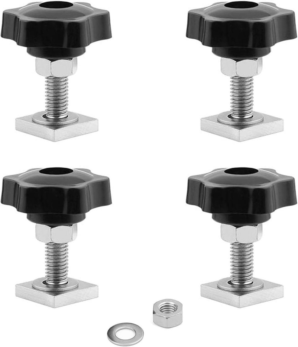 4 Stuks T-Groef Adapters M8X35mm voor Dakkoffers, Fietsendragers en Bevestigingsmateriaal