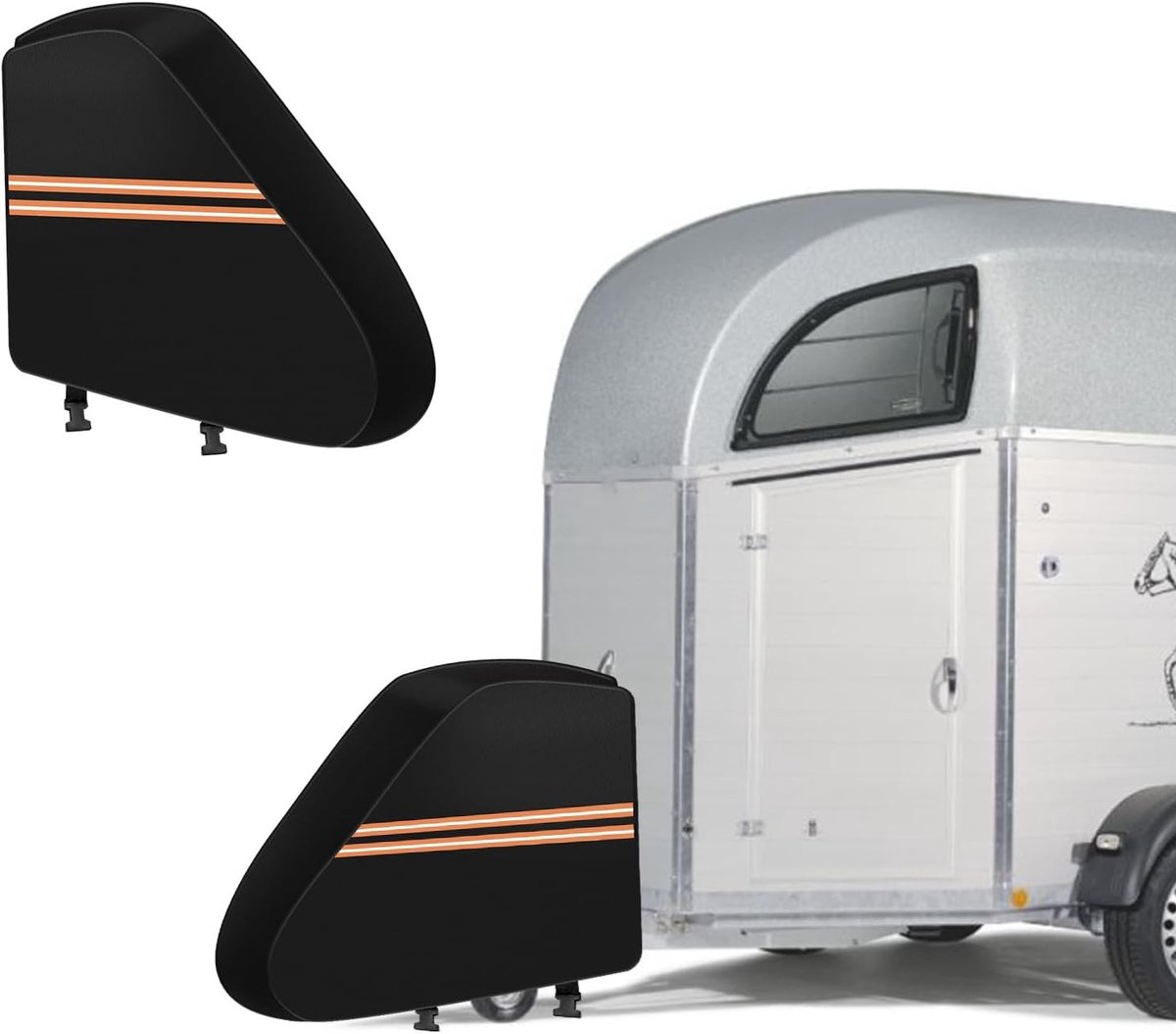 Beschermhoes voor Paardentrailers - 600D Waterdichte en Duurzame Bescherming voor Trekhaak en Aanhangwagen (S: 90 x 60 x 15 cm)