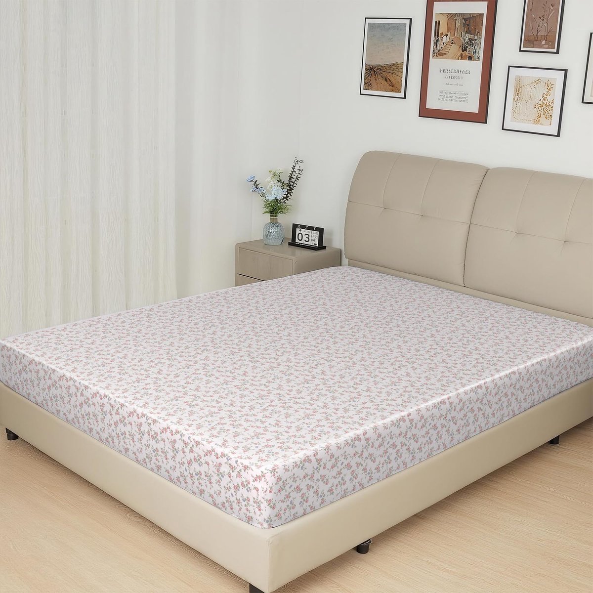 Lirex Satin Hoeslaken, Zijdezacht Polyester Satijn Weefsel, 36 cm Diepe Zakken met Elastieke Hoekbanden, 140 x 200 x - ShopVlot