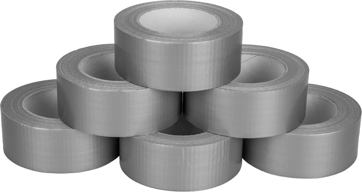 verpacking Gaffa-tape, premium textieltape, grijs, 50 m x 48 mm, met natuurlijke rubberen lijm, 50 m x 48 mm - ShopVlot