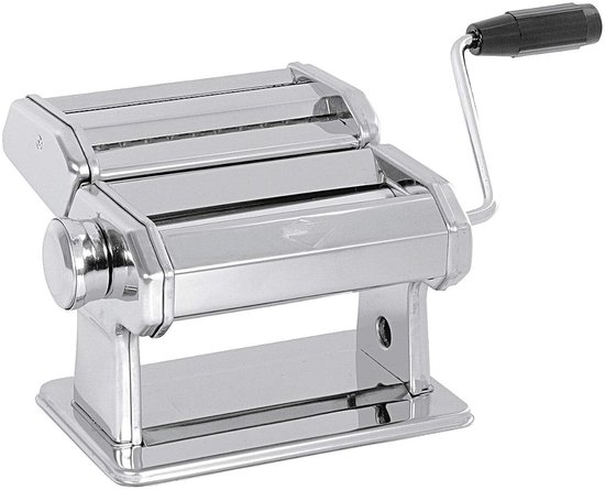 Pastamachine Handmatig - Pastamaker - Zelf Pasta Maken - Verstelbare Dikte - 19 x 13 x 13 cm - Zilverkleurig van Pastamachine — afbeelding 2
