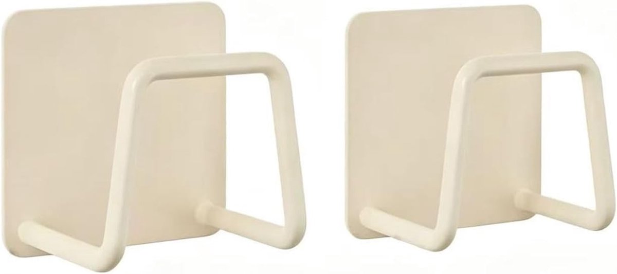 Spons houders voor de keuken, waterdichte haakjes voor afvoer en opberging, 2 stuks in milky white