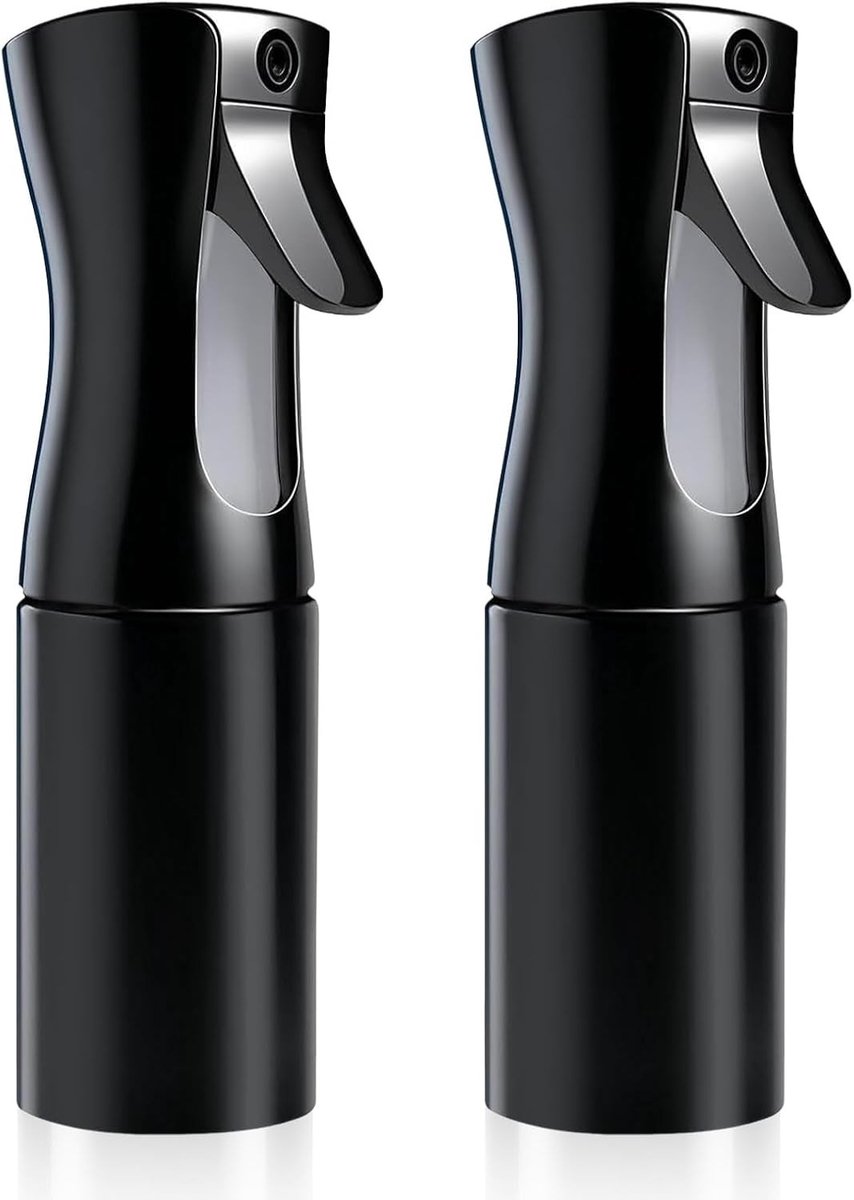 Spuitfles - Zwart - 200 ml - Fijne Nevel Spray voor Planten en Haarverzorging - Voor Multifunctioneel Gebruik