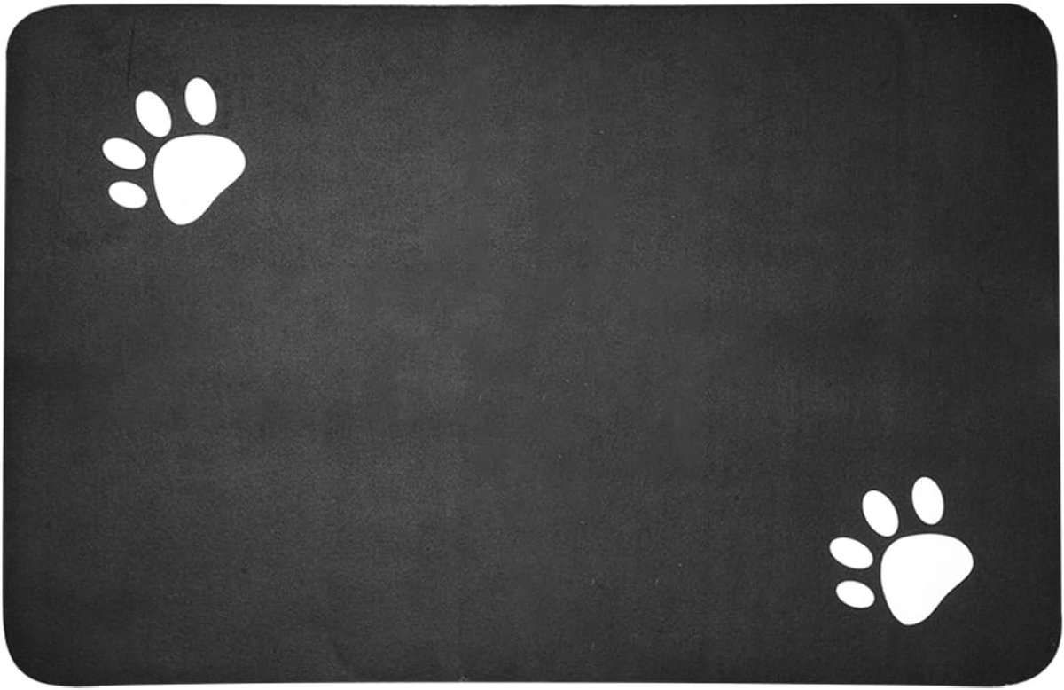 Absorberende Voer Mat voor Katten en Honden 40 × 60 cm, Antislip Diatomiet Mat voor Dieren, Sneldrogende Voer- en Drinkbak Onderlegger
