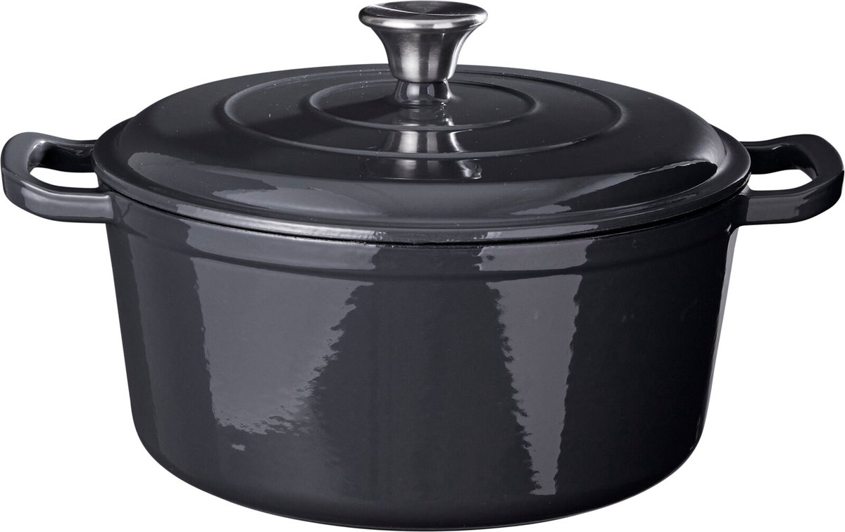 Koopman braadpan gietijzer 26cm grijs - duurzame kookpan.