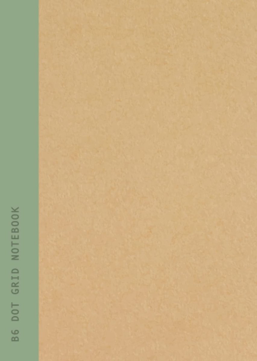 Notitieboek B6 - Khaki Groene Rug - Dotted Grid - 90 Bladzijden Gerecycled Papier - ShopVlot