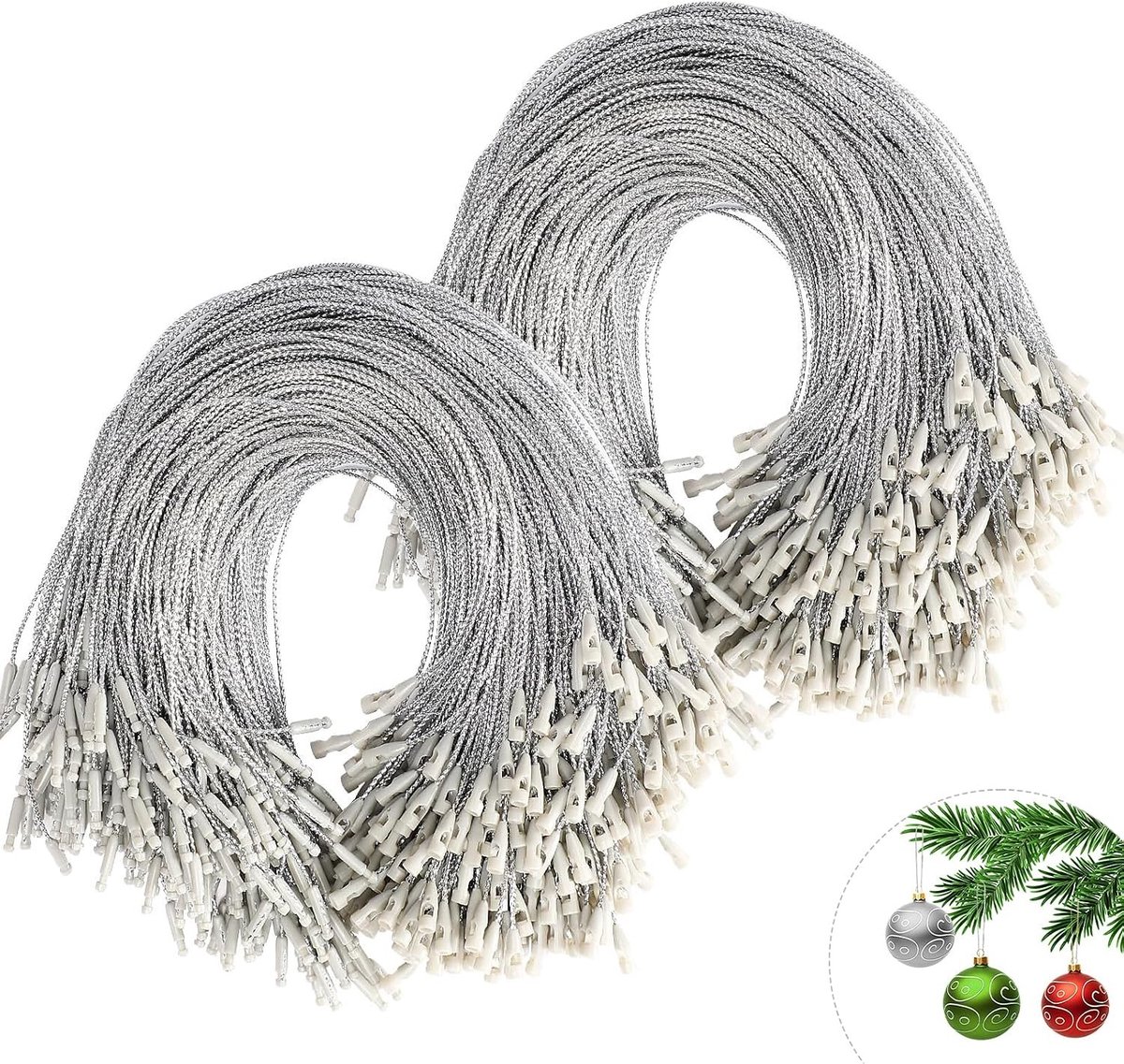 Set van 200 kerstboomhaken voor het ophangen van kerstdecoraties, ornamenten en versieringen voor een feestelijke kerstboom