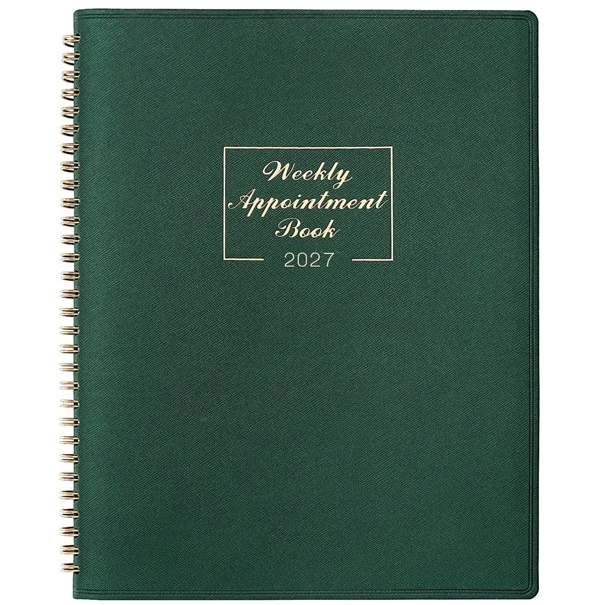 Afsprakenboek 2027 A4-weekagenda - zachte lederen hoes - uurplanner met tijdvakken - georganiseerd plannen - ShopVlot