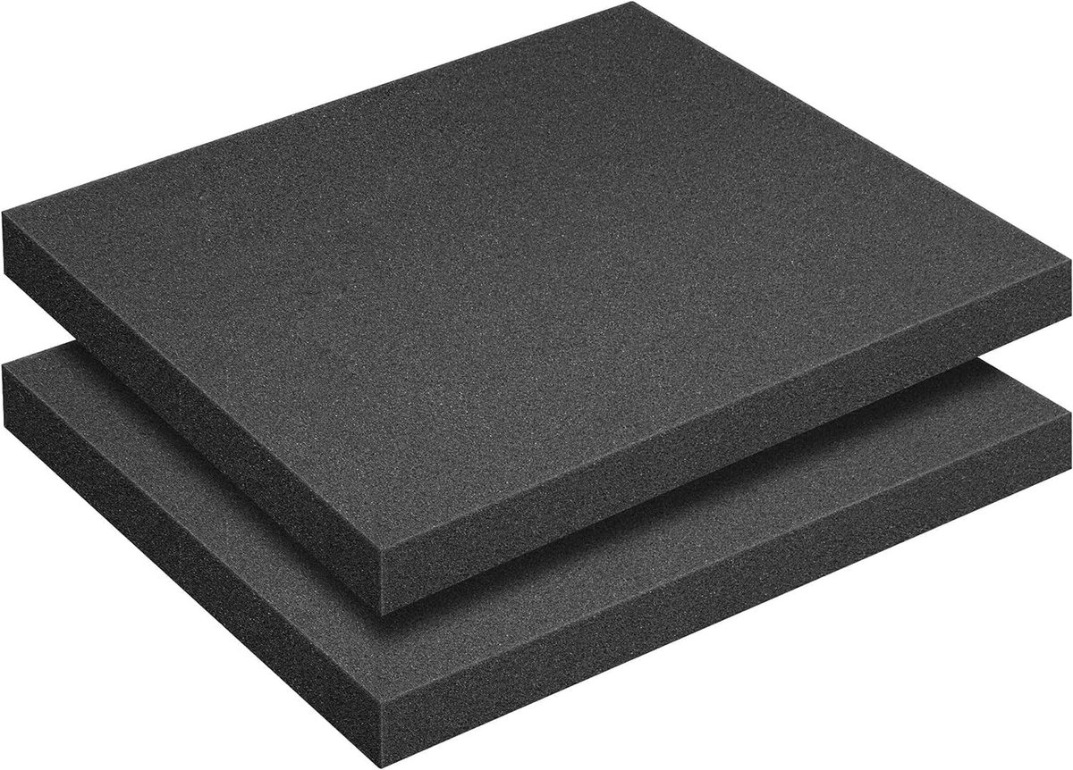 Foam vulmateriaal voor koffers - 2 stuks polyurethaan schuim 400 x 300 mm, hoogte 40 mm, ideaal voor bescherming en opvulling