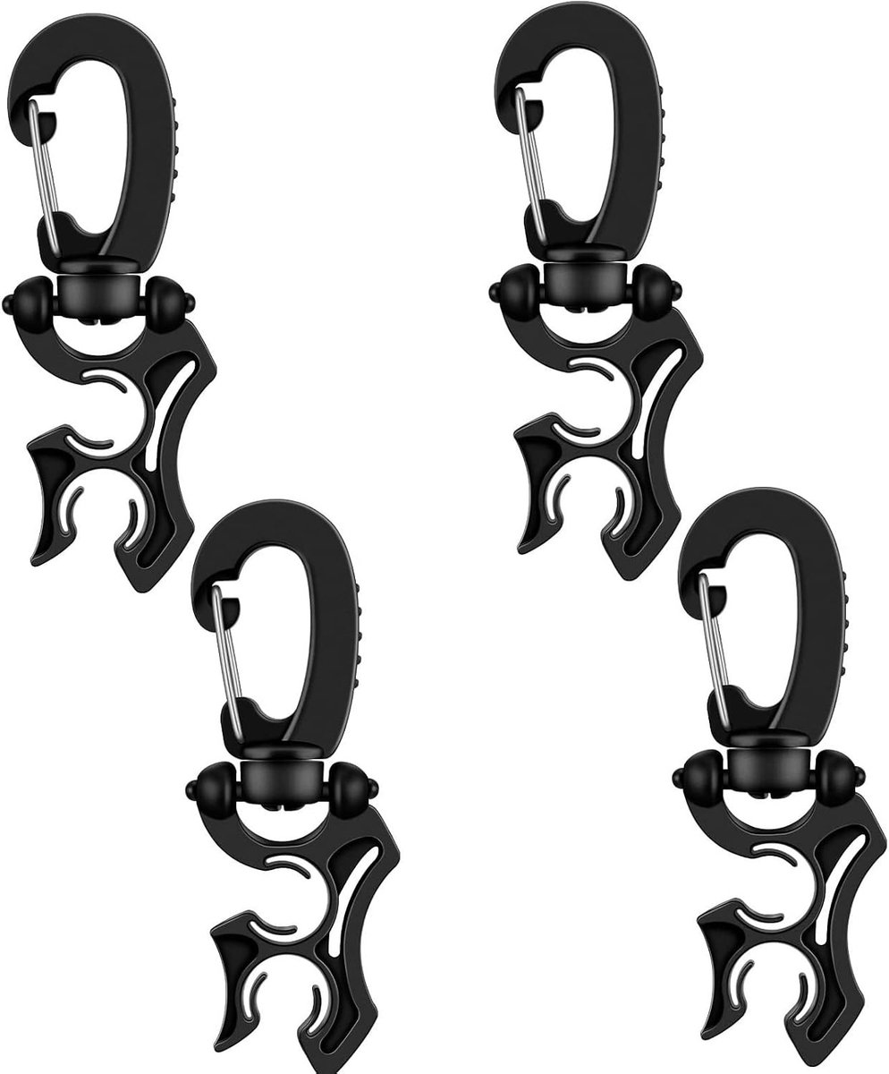 Dubbele buishouders voor duiken en snorkelen - 4 stuks BCD-slangklem accessoires voor onderwatergebruik, ideaal voor duikuitrusting en snorkelplezier
