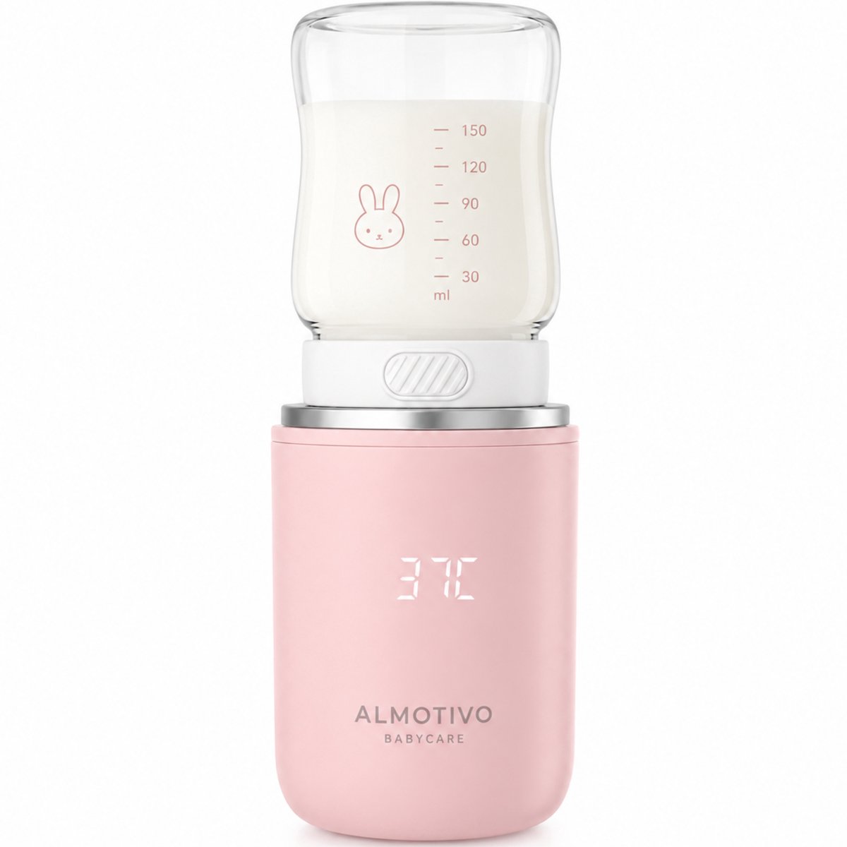 Almatni Almotivo baby care - Baby flessenwarmer Onderweg - Draadloos, Draagbaar, 13.200mAh, 5 Min, Volledig Gecertificeerd, Veiligste Keuze Voor Je Baby