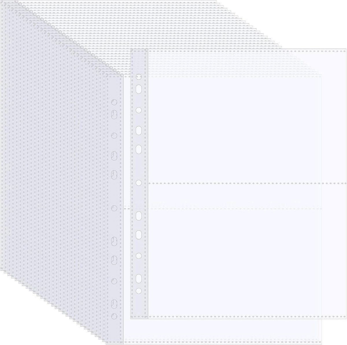 Set van 30 transparante A4 fotohoezen voor 2/3/4 ringbanden, dubbelzijdige bescherming voor foto's, brochures en albums, ideaal voor archivering en presentatie