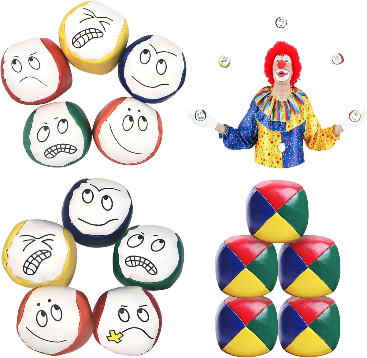 Jongleerballen Set van 15 Stuks, Zachte en Duurzame Ballen voor Beginners, Geschikt voor Kinderen en Volwassenen