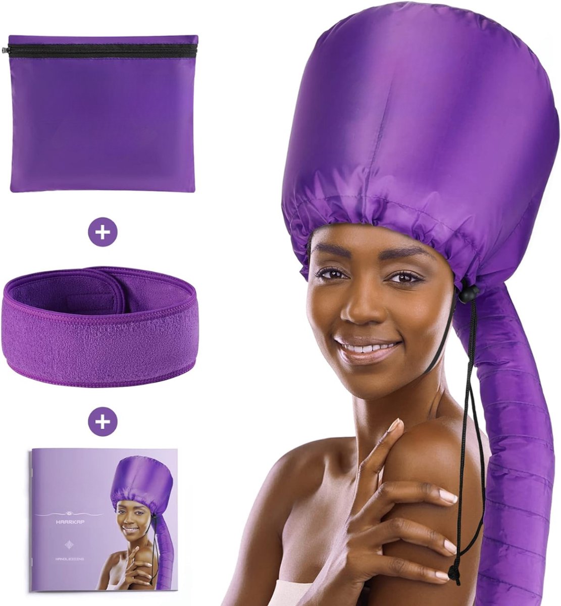 Lìon® Droogkap - Hair Dryer - Haardroger Kap - Paars - 7cm x 5cm x 1cm