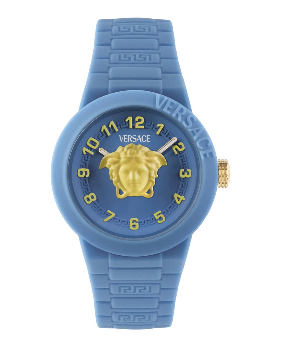Versace V-Pop VE5S00126 Horloge - Siliconen - Blauw - Ø 34 mm