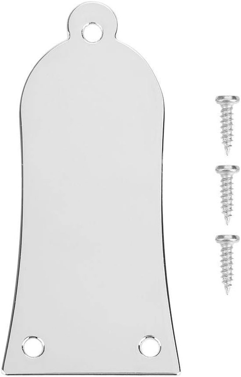 Truss Rod Cover voor Gitaar en Bas, 3 Gaten Metaal met Schroeven in Zwart, Zilver en Goud, Duurzaam en Stijlvol Accessoire