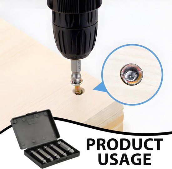 05pcs Damaged Screw Remover, Stripped Screw Remover, Bolt Remover, Compatible with All Drills, Broken Bolt Extractor Screw Remover — afbeelding 4
