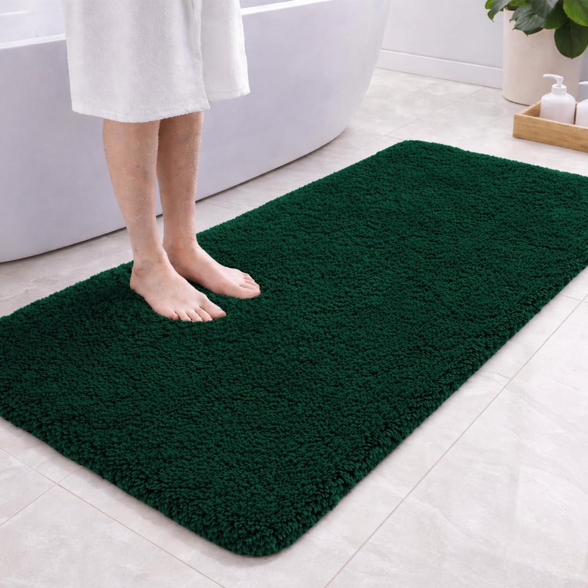Badmat Antislip 120 x 60 cm - Super Absorberende Microvezel - Zacht Pluzelig - Ideaal voor Badkamer - ShopVlot