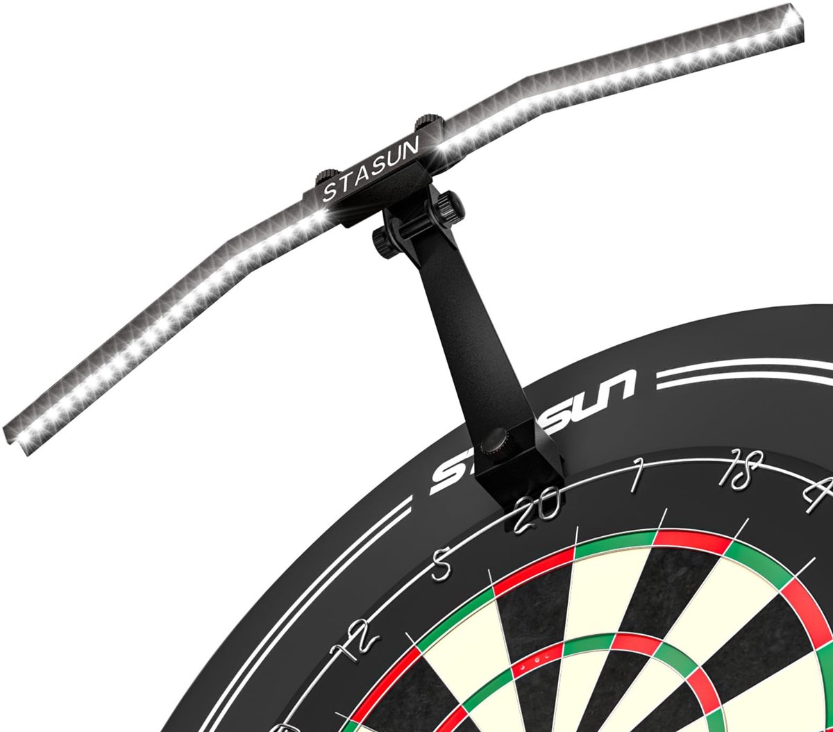 Led-dartbordverlichting inklapbaar - professioneel dartaccessoires - instelbare hoek en helderheid - ShopVlot