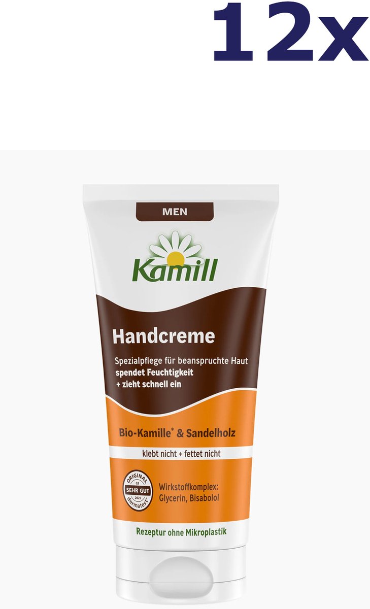 12x Kamill men Handcreme 75ml classic care