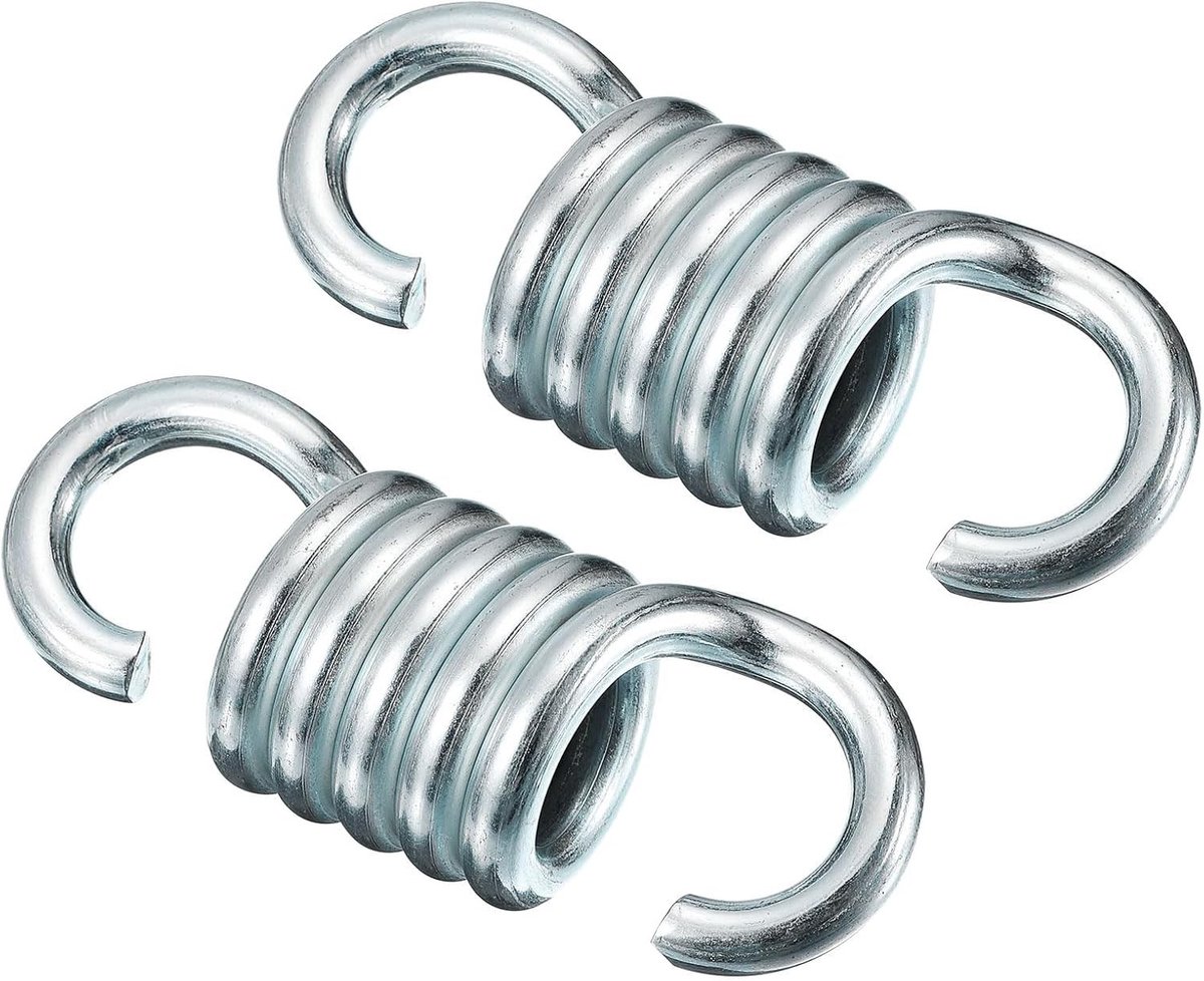 2 Stuks Hangmatveer, Gegalvaniseerde IJzeren Swing Extensieveer voor Hangmatstoelen en Tuinschommels, Zware Duurzame Veer met een Draagvermogen van 350 kg